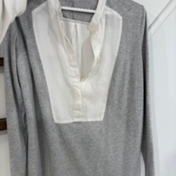 EUC Vince Easy Bib Front Mandarin Collar Shirt sz M - Picture 2 of 9